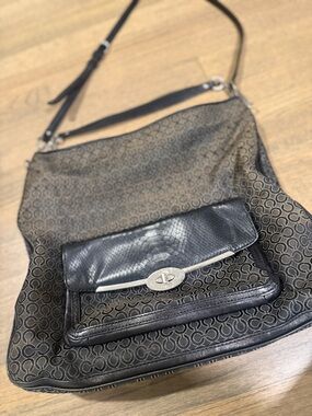Coach Y2K Madison OP Art Pearlescent Signature Large Handbag